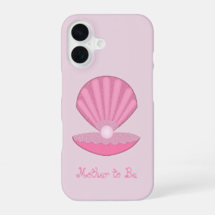 Coque iPhone 16 Coquille d'huîtres de bébé rose et de Pearl Mother