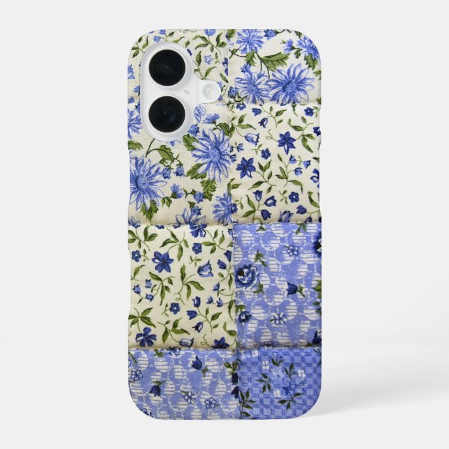 Coque iPhone 16 Corbeille de Cornflower bleu (Verso)