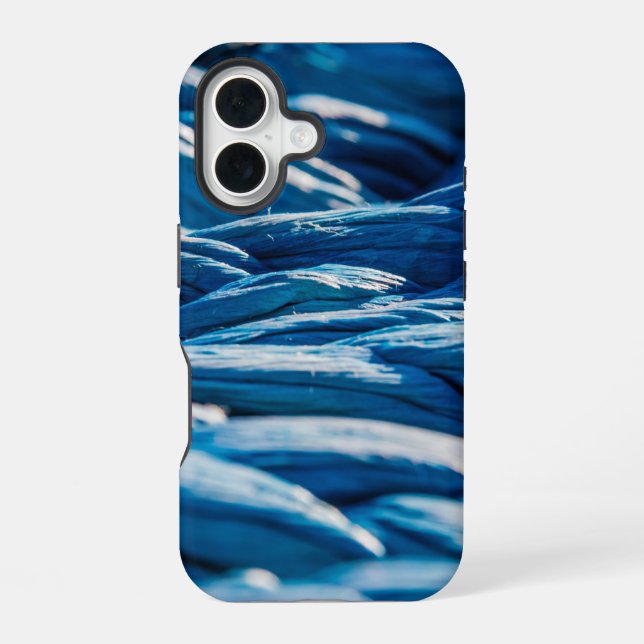 Coque iPhone 16 Corde bleue (Verso)