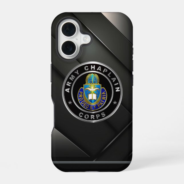 Coque iPhone 16 Corps d'aumôniers de l'armée (Verso)