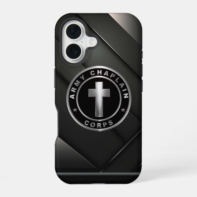 Coque iPhone 16 Corps d'aumôniers de l'armée (Verso)