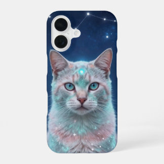 Coque iPhone 16 Cosmic Cat Constellation Galaxy Phone Case