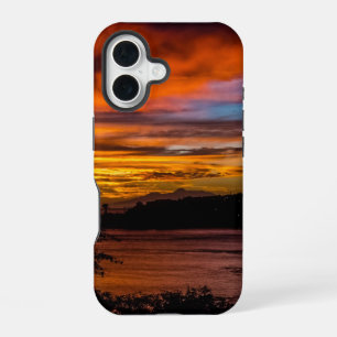 Coque iPhone 16 Coucher de soleil à Praia, Cap-Vert