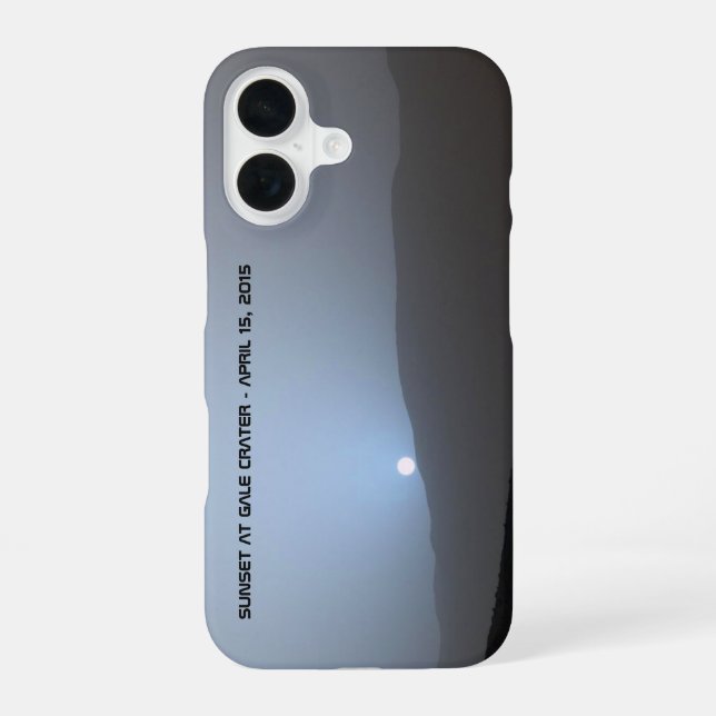 Coque iPhone 16 Coucher de soleil bleu martien (Verso)