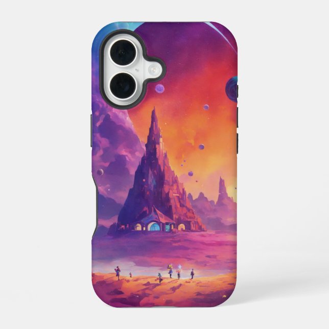 Coque iPhone 16 Coucher de soleil cosmique" (Verso)