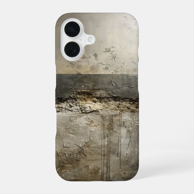 Coque iPhone 16 Couches Neutres Patinées (Verso)