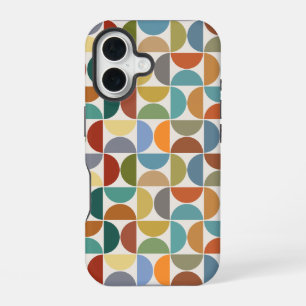Coque iPhone 16 Couleur du Motif des cycles MCM sur la crème