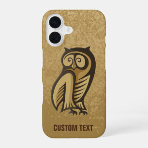 Coque iPhone 16 Couleur du symbole de la chouette