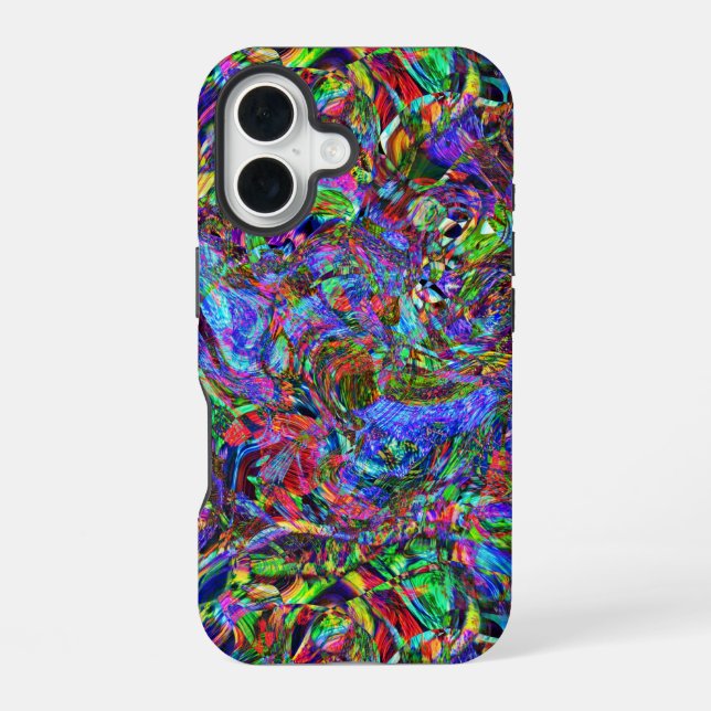 Coque iPhone 16 Couleur exubérant Abstrait (Verso)