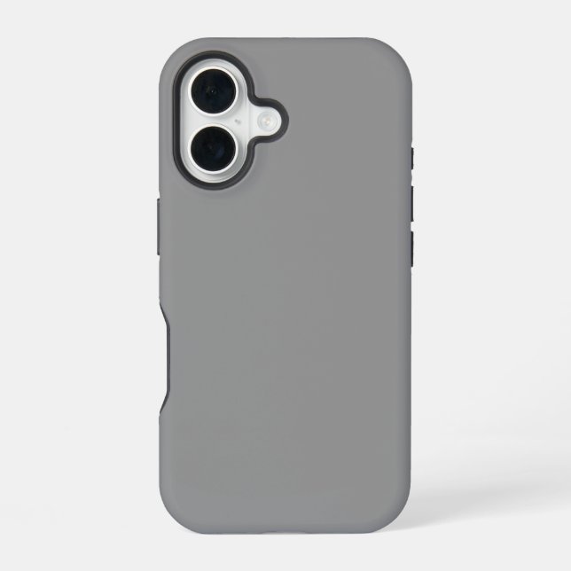 Coque iPhone 16 Couleur grise unie (Verso)