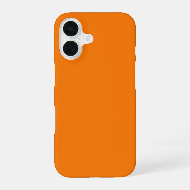 Coque iPhone 16 Couleur Orange (Verso)