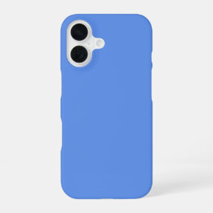 Coque iPhone 16 Couleur uni bleu Cornflower