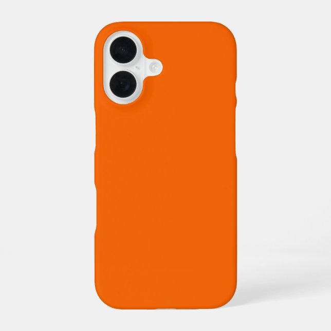 Coque iPhone 16 Couleur vive orange (Verso)