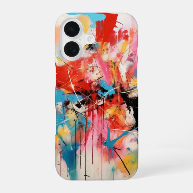 Coque iPhone 16 Couleurs d'art Abstraites (Verso)