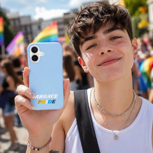 Coque iPhone 16 Couleurs du drapeau de la fierté AroAce (Créateur téléchargé)