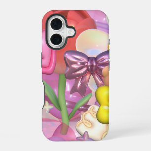 Coque iPhone 16 Couleurs pastel mignonnes Autocollants pétillants