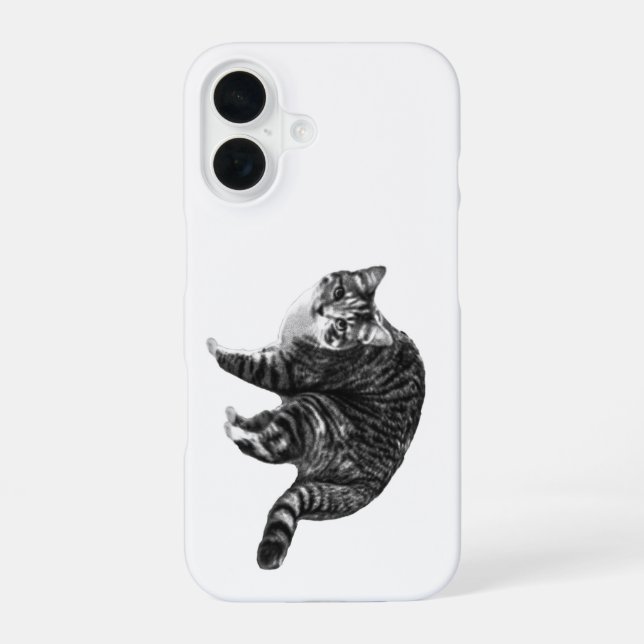 Coque iPhone 16 Coup d'oeil Tabby Star de Rue (Verso)