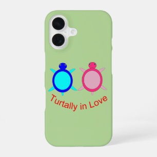 Coque iPhone 16 Couple de Tortues Mignonnes