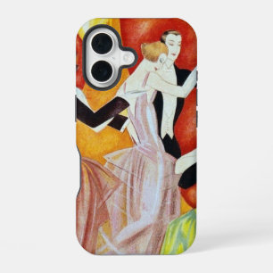Coque iPhone 16 Couples de danse Art Déco Salon de bal des années