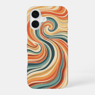 Coque iPhone 16 Courants Océaniques Rétro