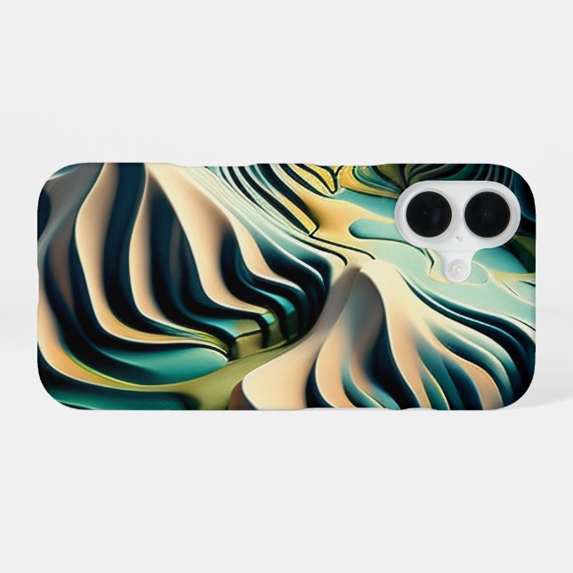 Coque iPhone 16 Courants Topographiques (Verso Horizontal)