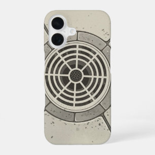 Coque iPhone 16 Couvercle de drain de rue vintage