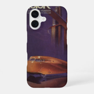 Coque iPhone 16 Couverture de magazine automobile vintage, voiture