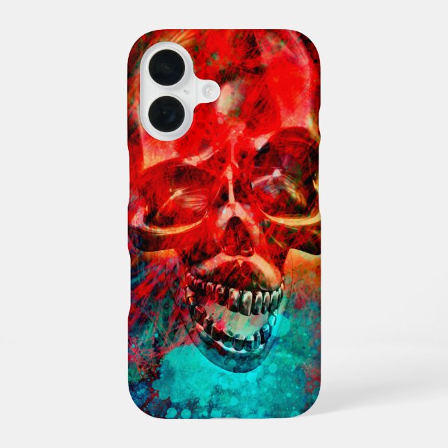 Coque iPhone 16 Crâne coloré (Verso)