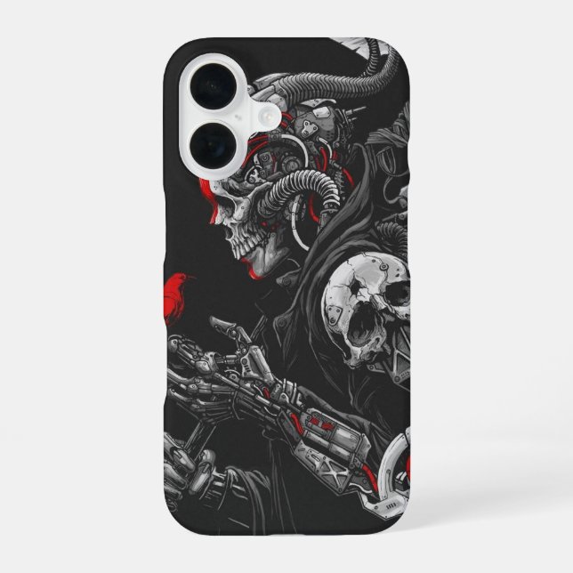 Coque iPhone 16 Crâne gothique (Verso)