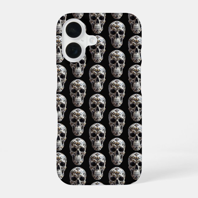 Coque iPhone 16 Crâne Motif  (Verso)