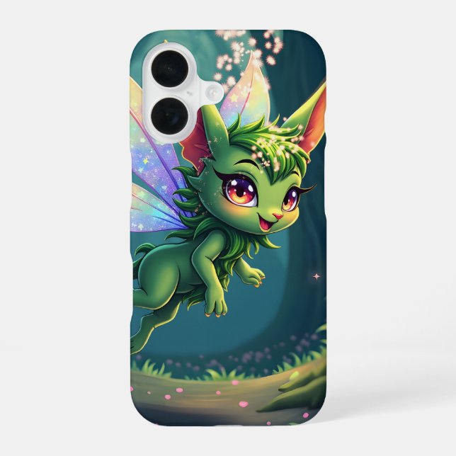 Coque iPhone 16 Créature de Fée Enchantée – Lutin de la Forêt Magi (Verso)