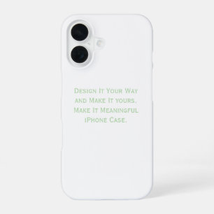 Coque iPhone 16 Créez Votre Personnalisation