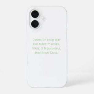 Coque iPhone 16 Créez Votre Personnalisation