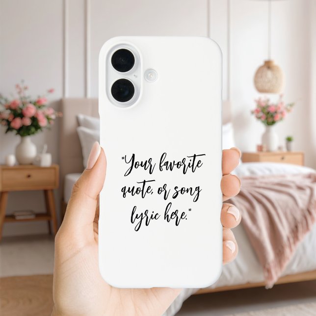 Coque iPhone 16 Créez votre propre devis de calligraphie (Créateur téléchargé)