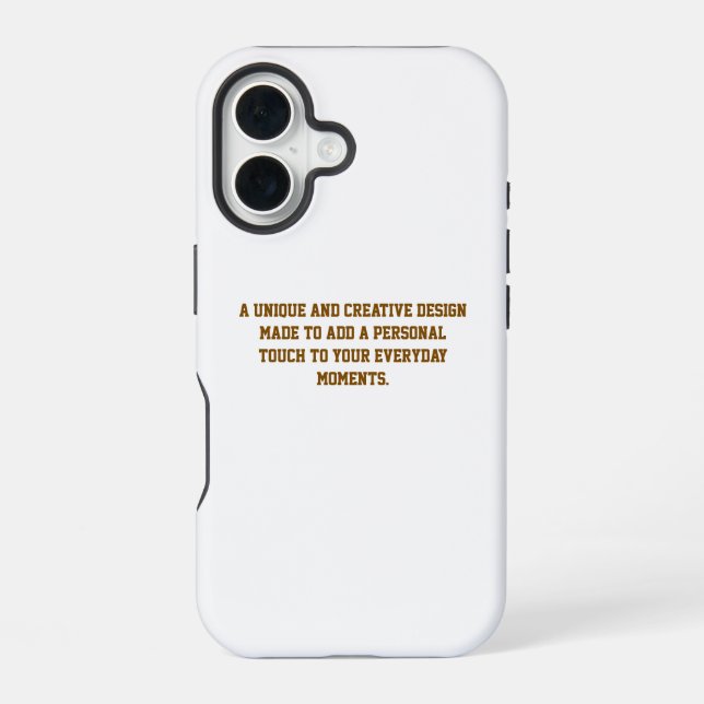 Coque iPhone 16 Créez votre propre étui robuste pour iPhone 16 (Verso)
