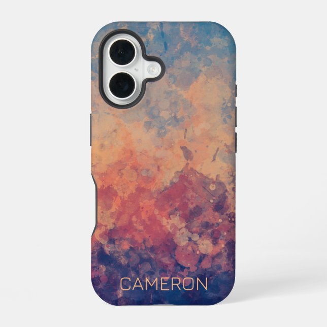 Coque iPhone 16 Crépuscule Violet sur un Lac (Verso)