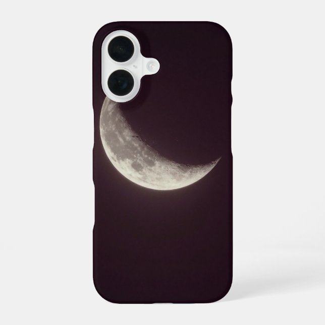 Coque iPhone 16 Crescent Moon Dark Minimal Phone Case (Verso)