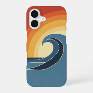 Coque iPhone 16 Crête de vague rétro