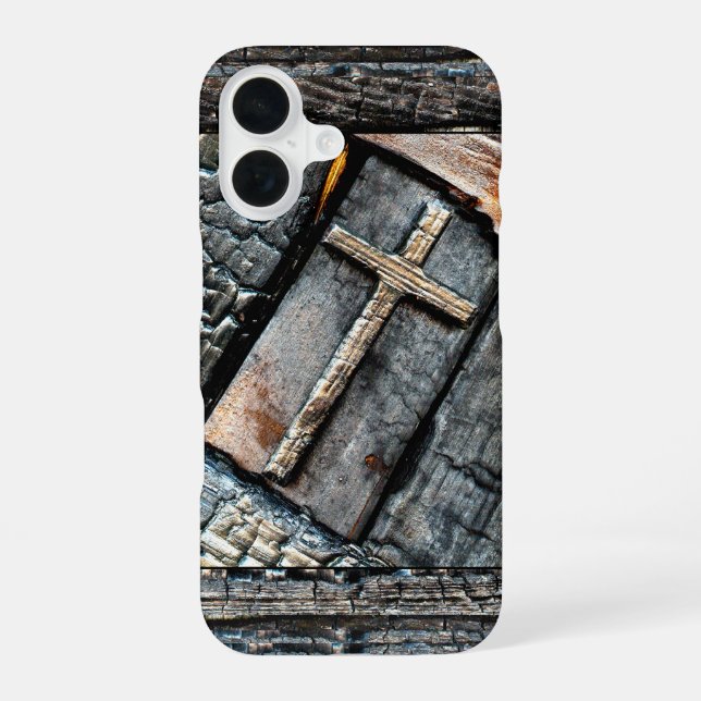 Coque iPhone 16 Croix de protection (Verso)