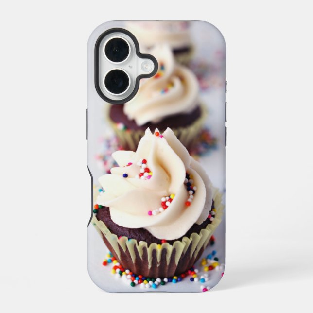 Coque iPhone 16 Cupcakes aux pépites (Verso)