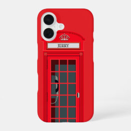Coque iPhone 16 Custom London Red Phone Booth