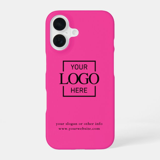 Coque iPhone 16 Custom Modern Minimalist Logo Business Branding iP (Verso)
