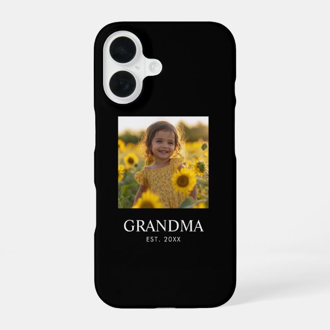 Coque iPhone 16 Custom Photo Grandma (Verso)