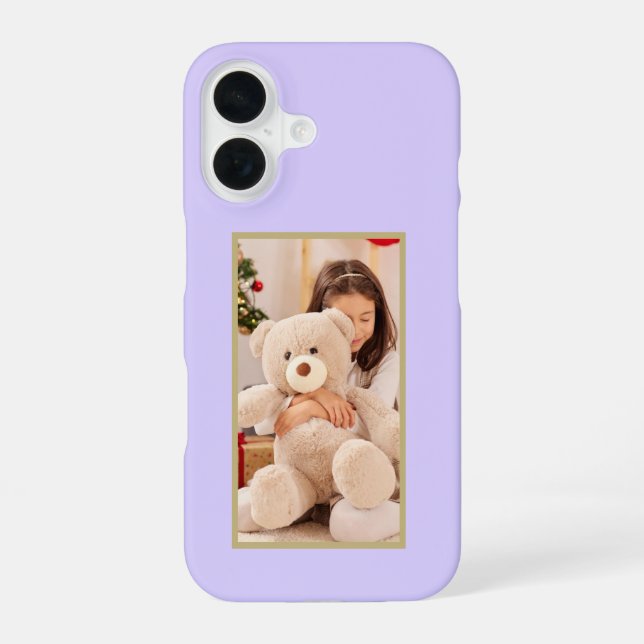 Coque iPhone 16 Custom Photo Pastel Lavender Case-Mate (Verso)