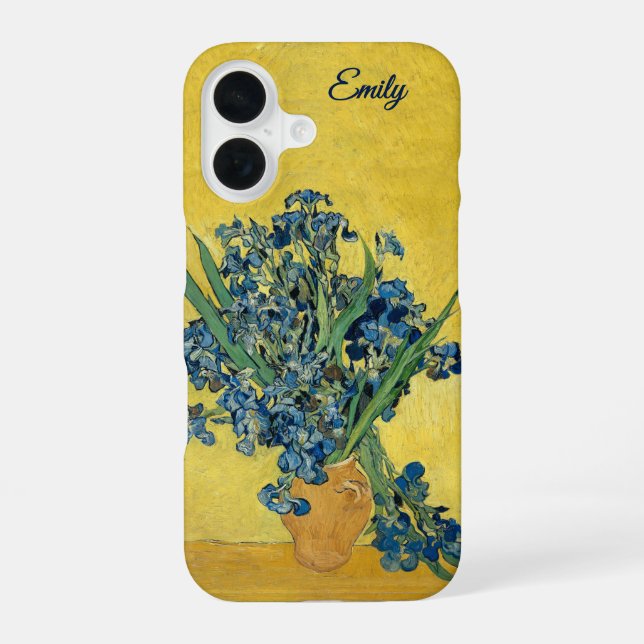 Coque iPhone 16 Customizable Irises by Vincent van Gogh  (Verso)