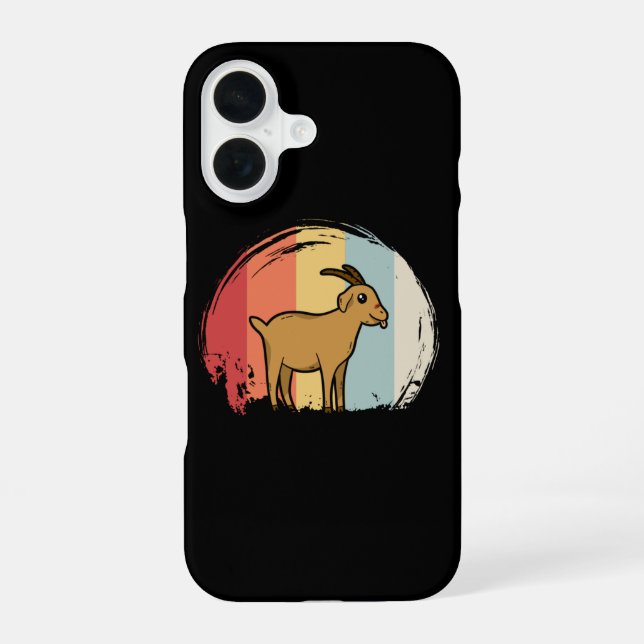 Coque iPhone 16 Cute chèvre Retro (Verso)