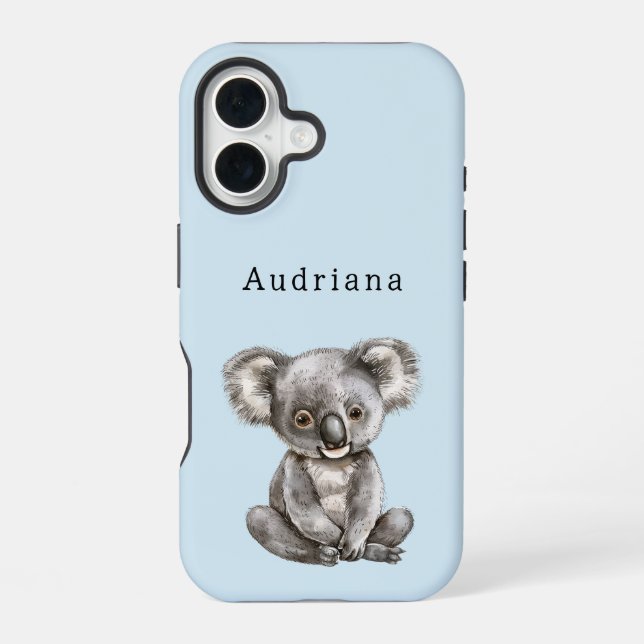 Coque iPhone 16 Cute Ours Koala (Verso)