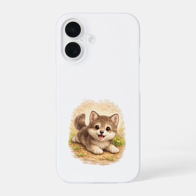 Coque iPhone 16 Cute Puppy iPhone 16 Case Kawaii Dog (Verso)