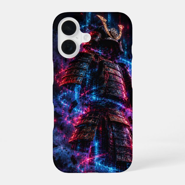 Coque iPhone 16 Cyberpunk Samurai Armor Phone Case (Verso)