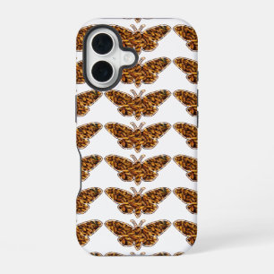 Coque iPhone 16 Cycle de vie de la Bombyx Mori en silhouette